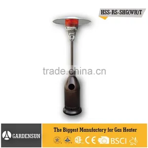 Outdoor Gas Quartz Infrared Heater(Stand-up Heater Golden Hammered With Table,CE) GARDENSUN 5000-13000W With CE CSA AGA ISO thumbnail-1