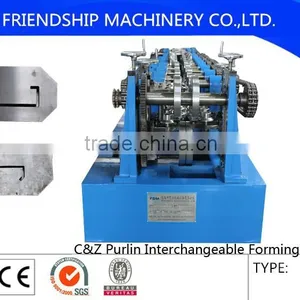 Quick Change CZ Purlin Roll Forming Machine thumbnail-2