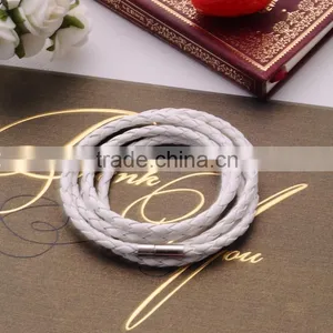 2016 New Fashion Braided Leather Bangles& Bracelet for UnisexJewelry With Magnetic Clasps Charm Bracelet/ thumbnail-2