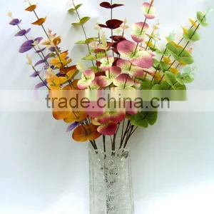 Indoor Decoration Artificial Leaves Multicolor Eucalyptus Plant thumbnail-1
