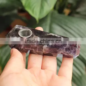 Wholesale Natural Dream Amethyst Crystal Quartz Smoking Pipes thumbnail-2