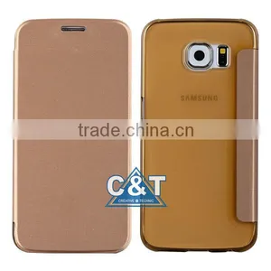 C&T Luxurious Gold Premium PU Leather PC Hard Shell Wallet Skin Hybrid Cover for Samsung Galaxy Note 7 thumbnail-2