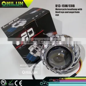 Factory Direct Hot Motorcycle Projector Headlight With Angel Eye /Projector Lamp thumbnail-3