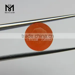 Loose Gemstone Round Orange Quartz Jade thumbnail-1