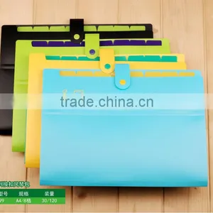 Colorful 8 Pockets File Folder With Button thumbnail-1
