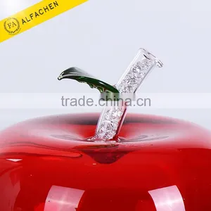 Lovely Wedding Door Gift Crystal Red Apple Coin Piggy Bank thumbnail-1