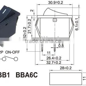 Toy Switch,4p IP54 Waterproof Rocker Switch With Lock,IP65 Waterproof 4p Locked Rocker Switch thumbnail-2