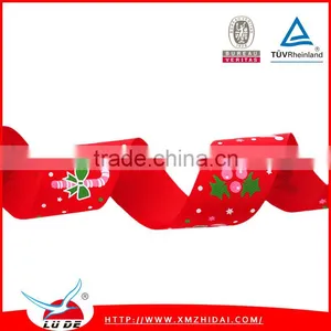 2016 Wholesale Polyester Christmas Printed Ribbon for Holiday Decoration thumbnail-2