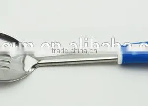 Stainless Steel Type With Plastic Handle Food Grade Safe Kitchen Tool Cooking Spoon thumbnail-2