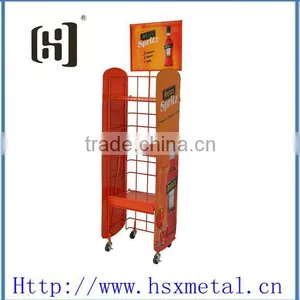 Free Standing Supermarket Metal Wine Tower Rack Stand HSX-3220 thumbnail-3