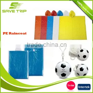 Rainponcho Various Kind of Material PE/PEVA/EVA/PVC/Polyester/Nylon Rain Coat thumbnail-2