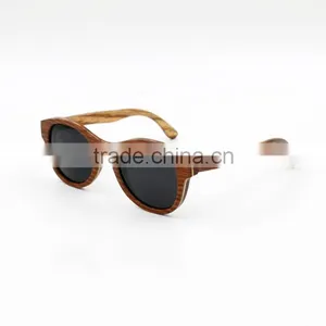 Round Wood Sunglasses For Lady thumbnail-1