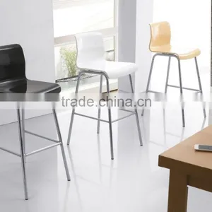 Hot Sale Contemporary Popular Style White Color Bar Stools Chair With Back thumbnail-3