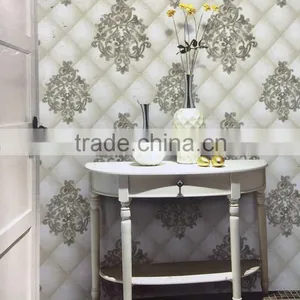 Italian Design Lether Effect Deep Embossed Wallpaper With High Quality thumbnail-3