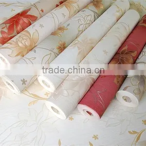 2015 Best Selling Stocklot Adhesive Vinyl Red Chinese Wallpaper thumbnail-2