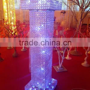 Foshan Lighted Aisle Stands for Weddings, Crystal Pillars Stands Manufacturer thumbnail-1