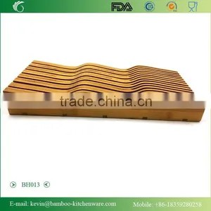 BH013 Sanitary Knife Holder Set in Kitchen Morden Style Home Knife Holder Durable Bamboo Knives Holder thumbnail-2