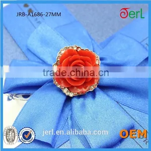Flat Back Embellished Crystal Rhinestone Button for Hair Bow Diy Rose Buttons thumbnail-1