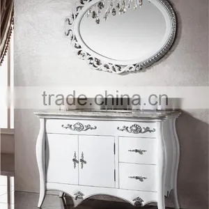 Wholesale Classic Wood Furniture for Handmade Wood Bathroom Cabinets Small Drawer WTS350 thumbnail-6