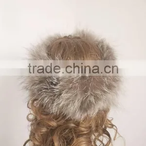 HB1 Fashion Style Fox Fur Headband thumbnail-2