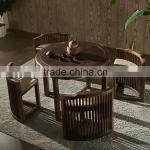 Chinese Furniture Modern Wooden Dining Room Table Design thumbnail-2