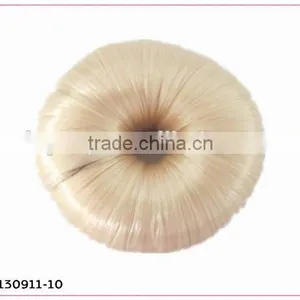 Human Blonde Fake Hair Bun thumbnail-1