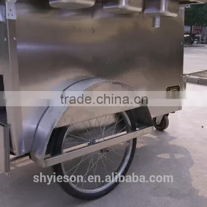 Restaurant Room Bike Food Cart Hotdog Food Cart Beverage Carts With Bike Wheels thumbnail-5
