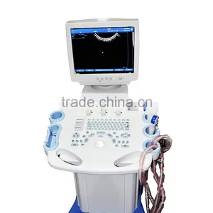 China Cheap Price White+Blue 14"non-interlaced Monitor Trolley Ultrasound Machine for Pregnancy thumbnail-5