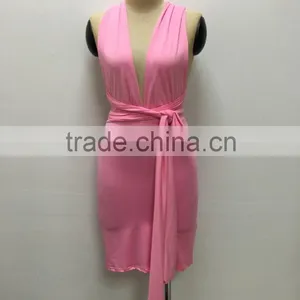 Bonvatt Sexy Mini Dress With Belts Women Fahion Dress 2017 thumbnail-5
