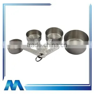 4pcs Stainless Steel Measuring Cup Set, Scale Measuring Cup thumbnail-1