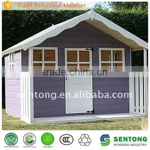 Kids Wooden Outdoor Playhouse With Veranda thumbnail-1