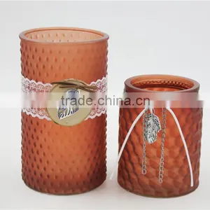 Straight Glass Candle Holder Jar thumbnail-2
