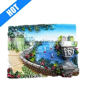 3D European Tourist Polyresin Souvenir Cyprus Magnet for Sale thumbnail-1