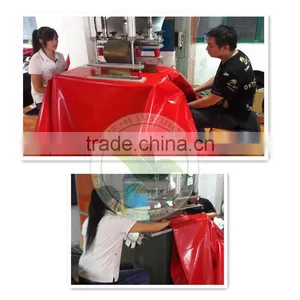 Custom Yellow Vinyl Tarpaulin Cleaning Cart Rubbish Bag thumbnail-2