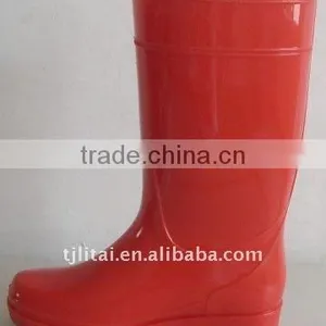 2015 NEW Transparent Waterproof PVC Rain Boots ,red Rain Boot thumbnail-1