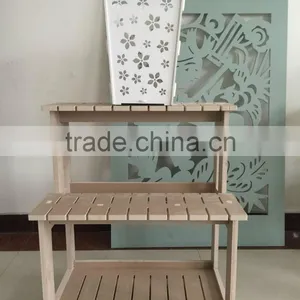 Wood and Plastic Material Waterproof Plant Stand thumbnail-1