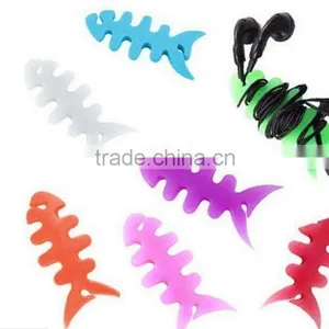 Fish Shaped Silicone Cable Holder &Silicone Cable Keeper&earphone Cable Winder thumbnail-5
