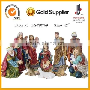 18 Inch Lively Resin Gift Christmas Decoration Nativity Set thumbnail-2
