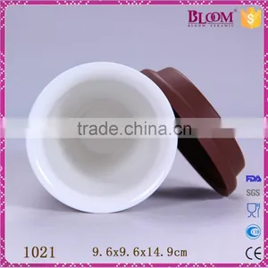 320ml Ceramic Coffee Travel Mug With Silicone Lid thumbnail-3