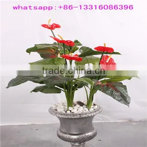 China Manufacturer Artificial Flower Bonsai Plants Cheap Artificial Anthurium Plant thumbnail-1