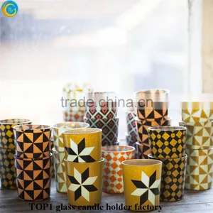 Printed Flower on the Glass Jars Containers for Candles From China Suppliers thumbnail-2