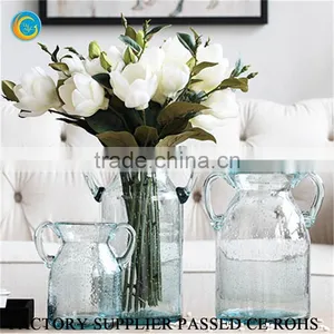 Cylinder Bubble Clear Antique Wedding Glass Vase thumbnail-2