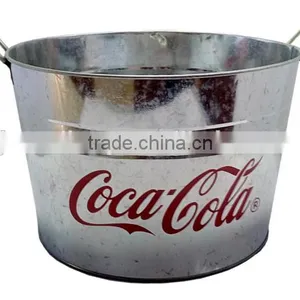 Large Metal Tub Farm Fresh Container Oval Steel Bucket Galvanized Bins Ice Buckets For Beer thumbnail-3