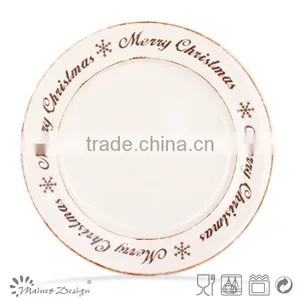 Round Ceramic Christmas Plate for Cake thumbnail-1