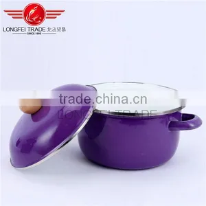 3pcs Persimmon Type Casserole, Enamel Pot, Ceramic Stockpot/saucepot thumbnail-3