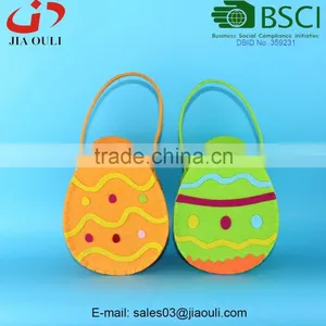 BSCI Audit Factory Easter Decoration Nice Non-woven Felt Egg Easter Basket thumbnail-4