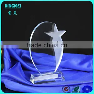 Kingmei Crystal Star Head Award K9 Crystal Trophy Cheap Glass Blank Trophy thumbnail-6