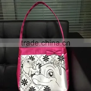 Animation Style DIY Schoolbag Graffiti Bag Children Hand Bag thumbnail-1