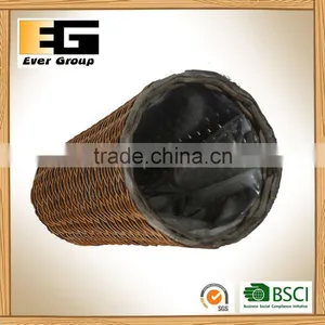 Brown Hand Woven Flowerpot With PVC Inner/Garden Planter thumbnail-3