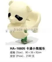 (HA-16605)EXCELLENT QUALITY AMUSEMENT PARK ROCKING HORSE TOY,OUTDOOR PLASTIC ROCKING HORSE TOY thumbnail-1